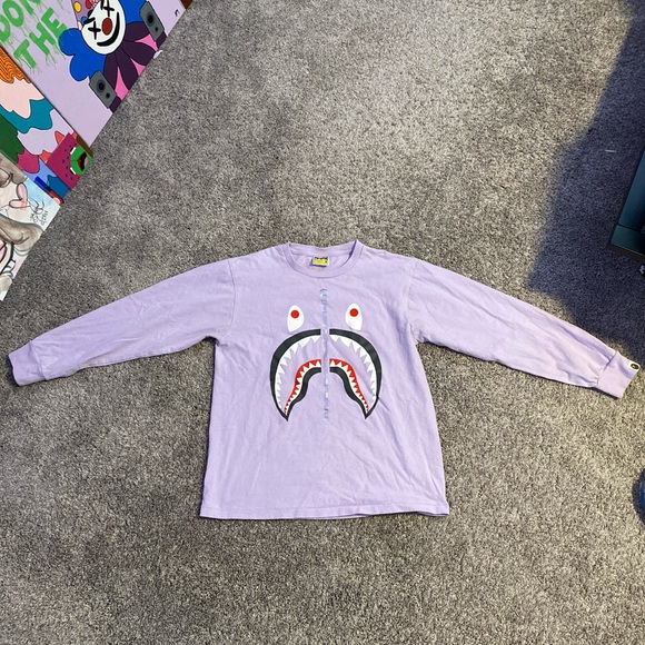 Bape Other - Bape Shark Mouth T shirt. A lavender color, size medium, and is unisex
